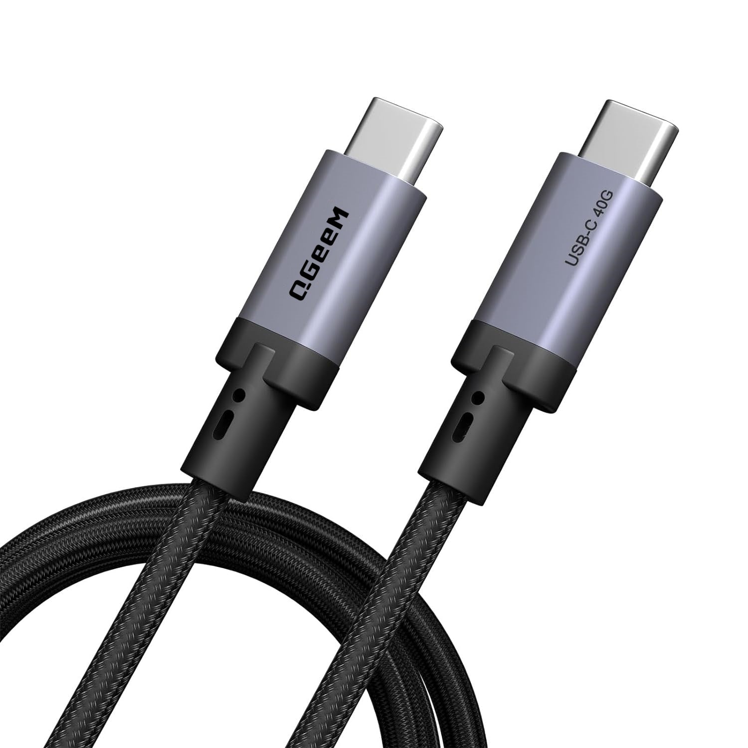 USB4 Cable,Supports 8K HD Display, 40 Gbps Data Transfer, 240W Charging - QGeeM