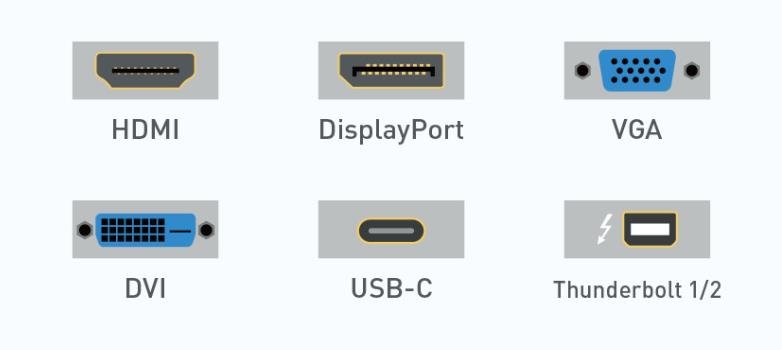 What are the types of monitor ports?