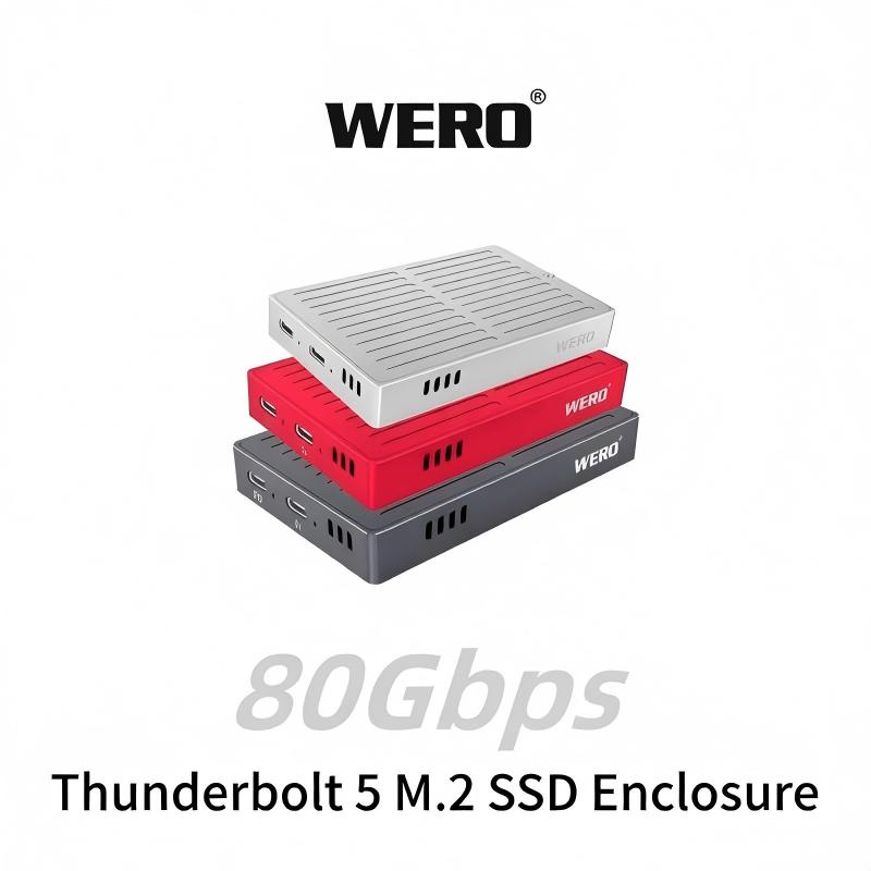 WERO Thunderbolt 5 80Gbps M.2 SSD Enclosure MAX Speed 7000M/s