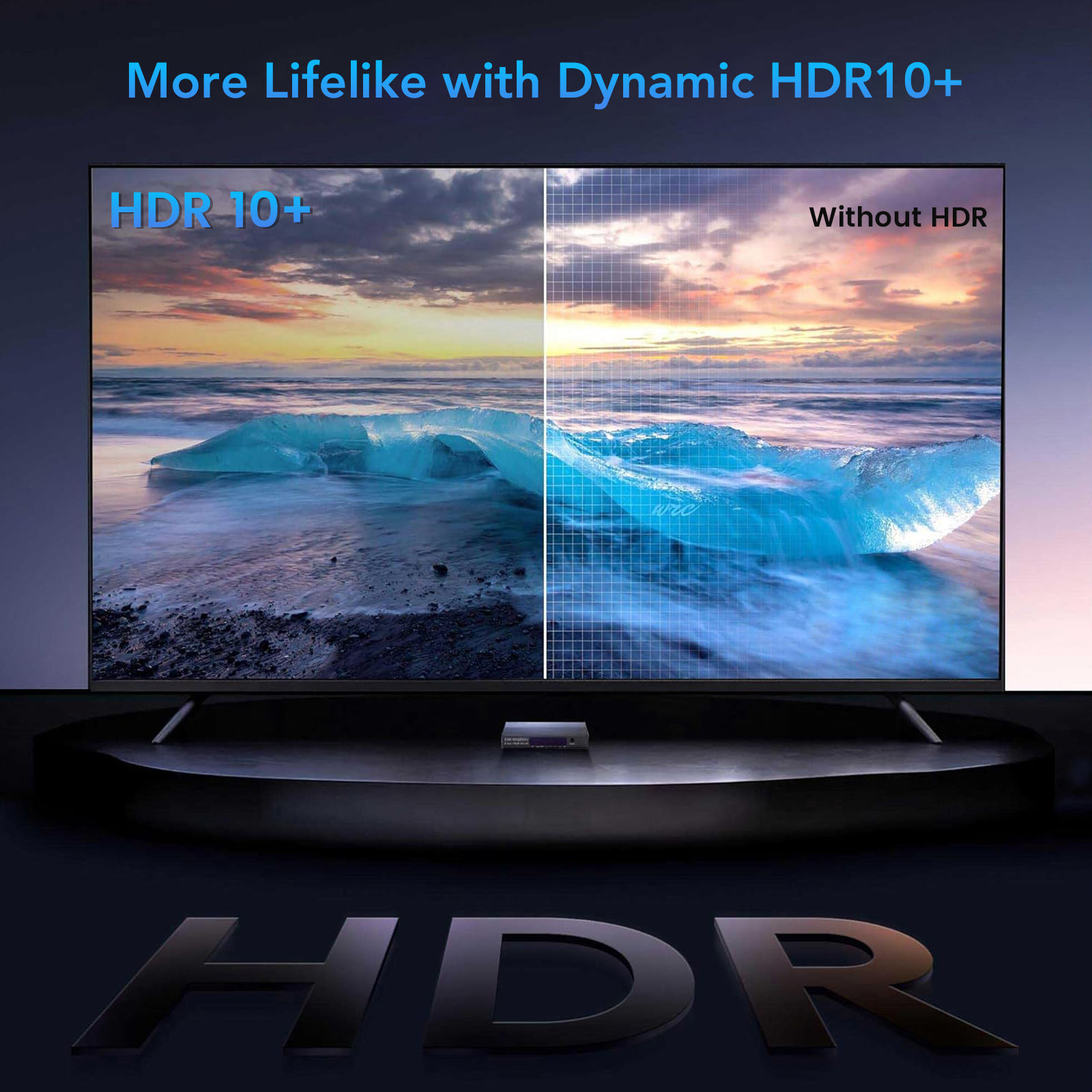 HDMI Switch 5 in 1 Out, 5 Way HDMI Switcher Selector Box with IR Remote (4K@60Hz 5x1 HDMI Switch)-EX45-A-0-BK