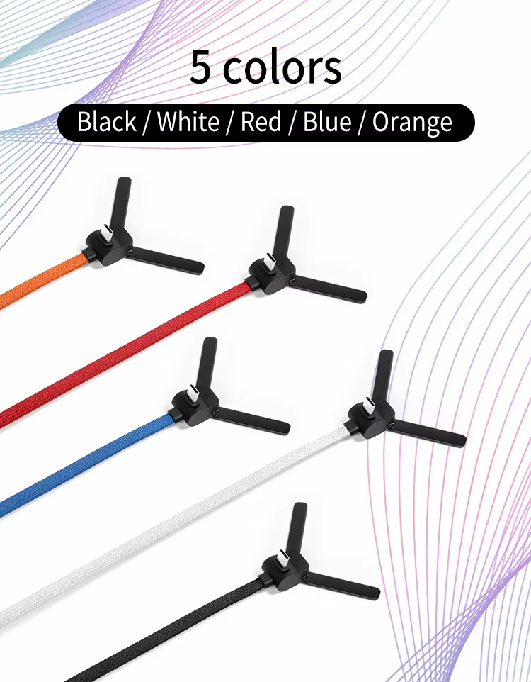 2-in-1 3A 60W PD USB Phone Stand Fast Charging Data Nylon Cable Type C for Tablets and Phone