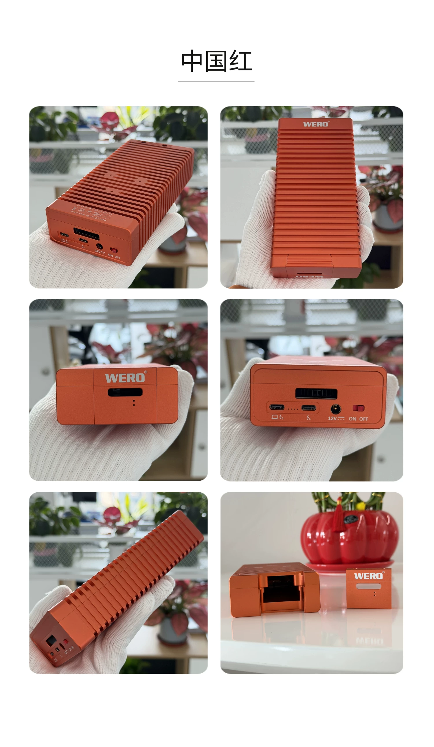 WERO Thunderbolt 5 80Gbps Dual-Mode e1.s SSD Enclosure(1xE1.s-V80)