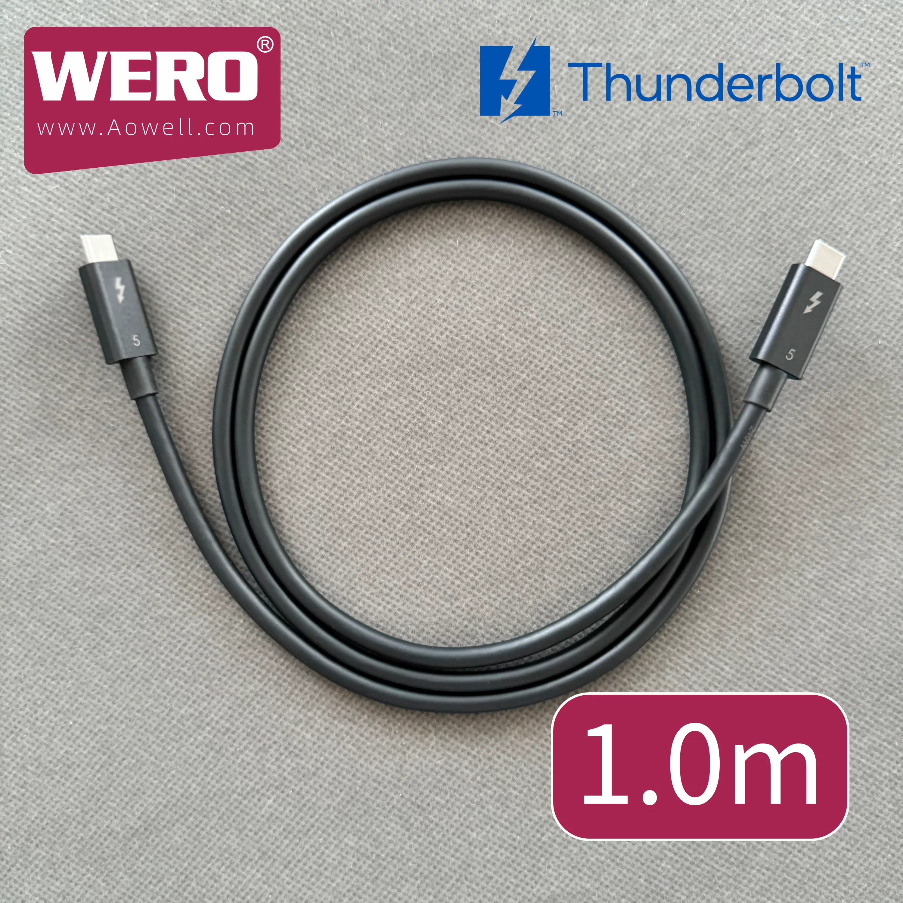 WERO Thunderbolt 5 Passive Data Line PD 240W 120Gbps Compatible with Thunderbolt 3/4