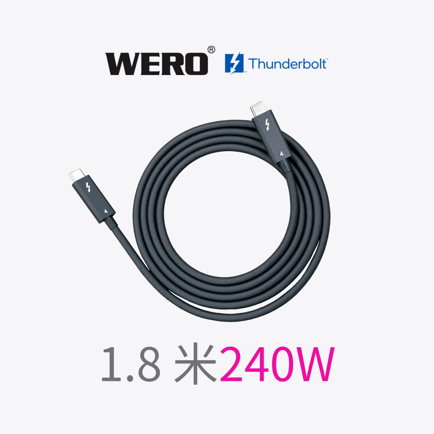 WERO Thunderbolt 4 Data Cable Pro240W Original Certified 40G Fully Functional Type-C Cable