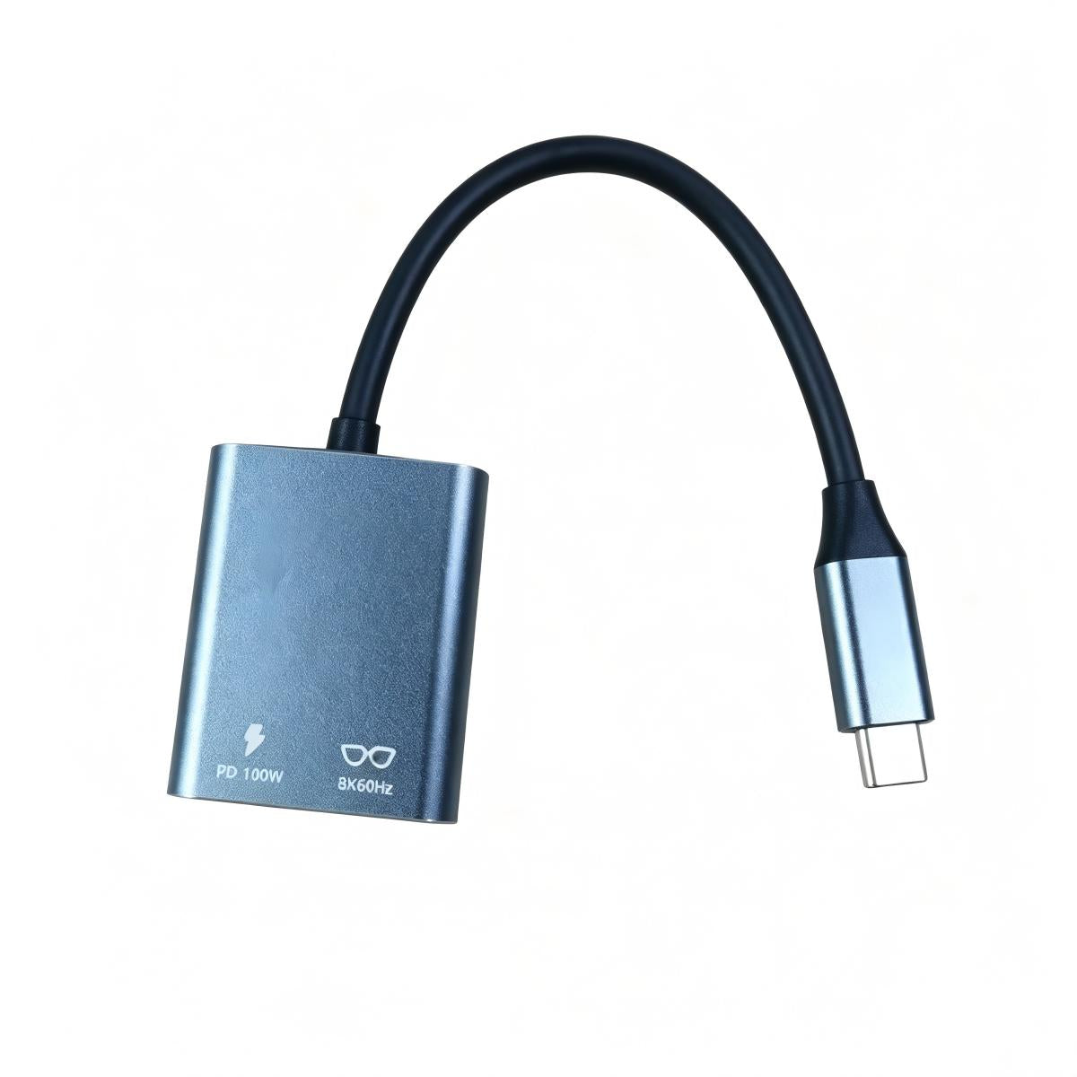 Type-C to AR Glasses and Charging Adapter, Charge and Play, 8K@60Hz 100W PD Fast Charging Compatible with Steam Deck/Switch/ROG Ally/iPhone 17/16/15/Viture/Rokid/Xreal AR Glasses-UH02-27-A