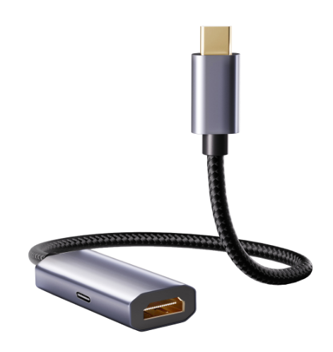 QGeeM USB C to HDMI Adapter 4K@60Hz with 100W PD 3.0 charging,Type-C Thunderbolt 3/4 to HDMI Adapter Converter,Compatible for MacBook Pro,iPhone16 Max Plus,iPad Air,XPS