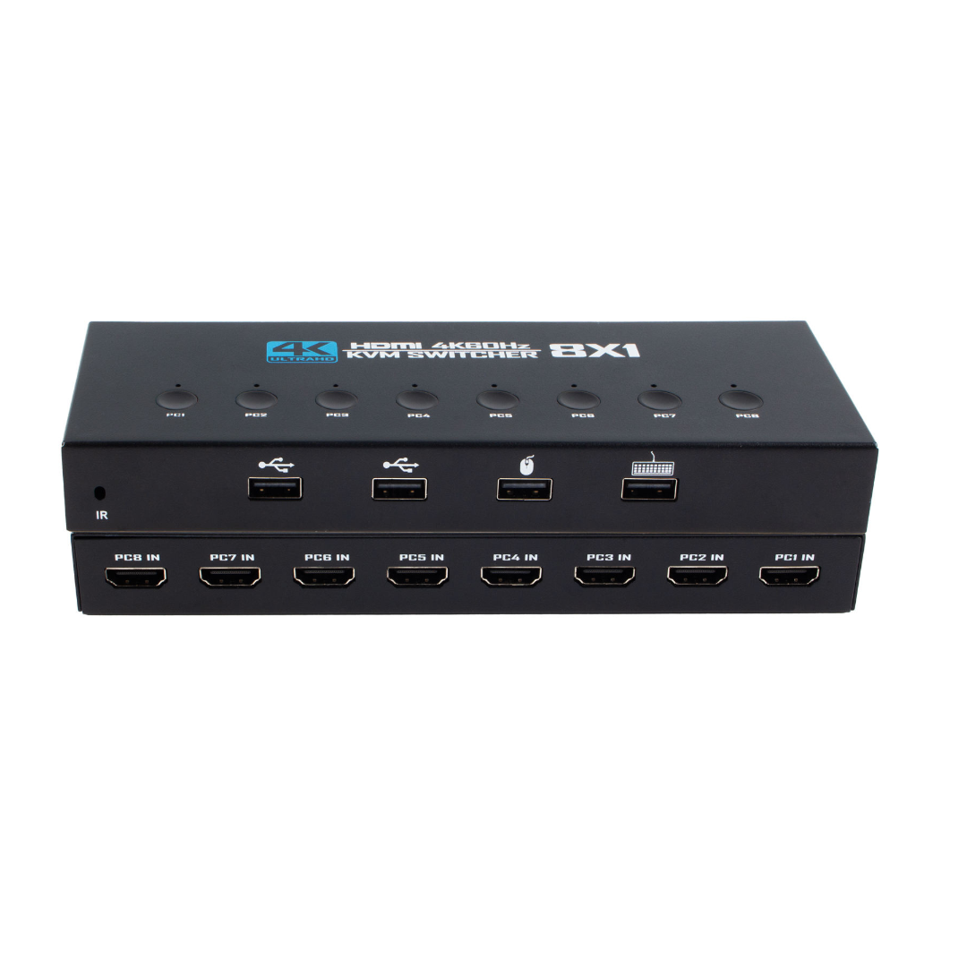 4K HDMI Switch 8 in 1 Out, 8 Port HDMI Switch with IR Remote Control, Support 4K@60Hz, 3D, 1080P, HDMI 1.4, HDCP 2.2, Ultra HD for HDTV, PS3/4/5-EX34-A-0-BK