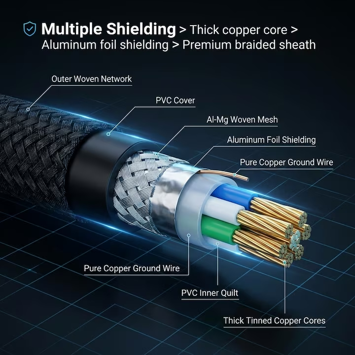 4K@60Hz Bidirectional HDMI to Displayport Cable Male to Male Adapter DP 1.2, HDCP 2.2, HDMI 1.4 4K@30Hz with USB Powered Compatible with Laptops, PC, Switch 2/PS5/Xbox/AMD/NVIDIA/Monitor--AV56-B