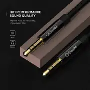 QGeeM 3.5mm Audio Cable, PVC, Male to Male, Hi-Fi Sound, Stereo, Aux Cord, for Headphones, Car, Home Stereos, Speakers, Tablets, Compatible with iPhone, iPad, iPod, Echo More