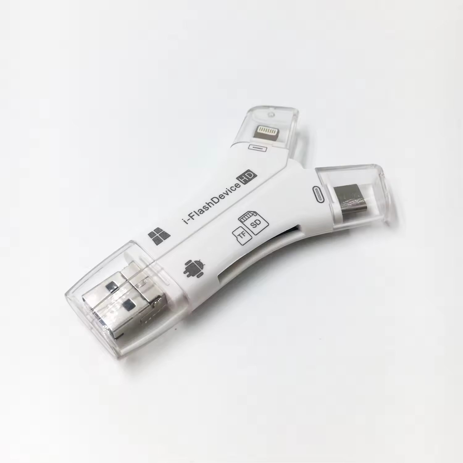 4 in 1 Micro SD Card Reader Trail Camera Viewer, Portable Memory Card Reader SD Card Adapter for SD and TF Cards for iPhone/ipad/Android/Mac/Computer/Camera--ST12-A