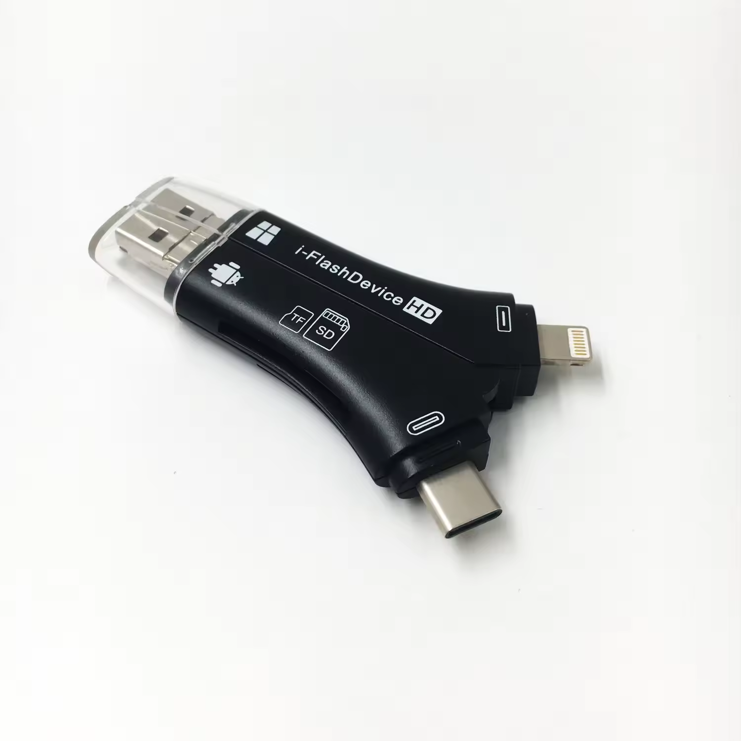 4 in 1 Micro SD Card Reader Trail Camera Viewer, Portable Memory Card Reader SD Card Adapter for SD and TF Cards for iPhone/ipad/Android/Mac/Computer/Camera--ST12-A