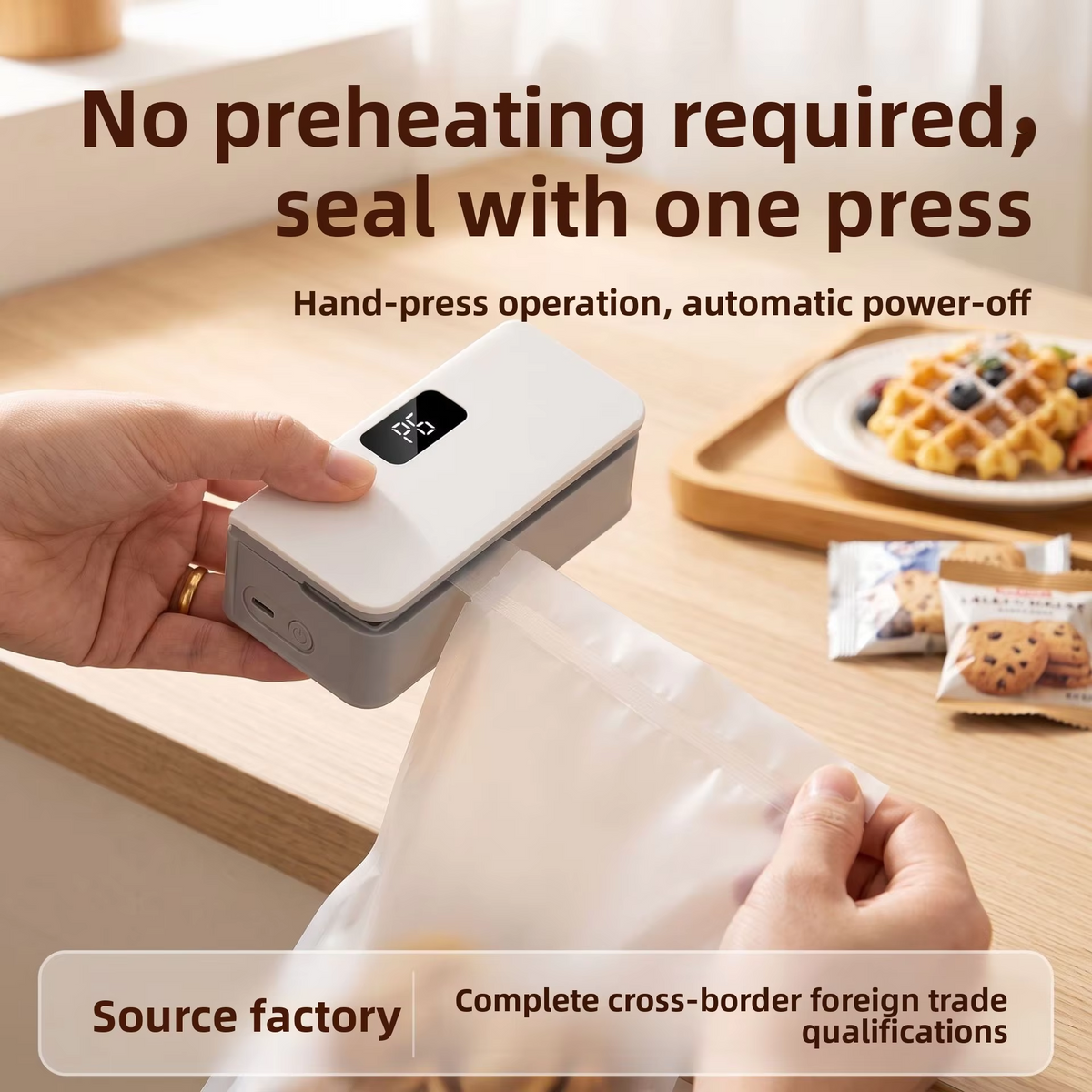 Mini Bag Sealer Magnetic Fridge, 6/8Speed Adjustmen,Selladora De Bolsas Plasticas, Portable Mini Heat Sealer with LED Display, Adjustable Bag Sealer Built-In Cutter and Magnetic Back, Rechargeable Sealer Machine,white