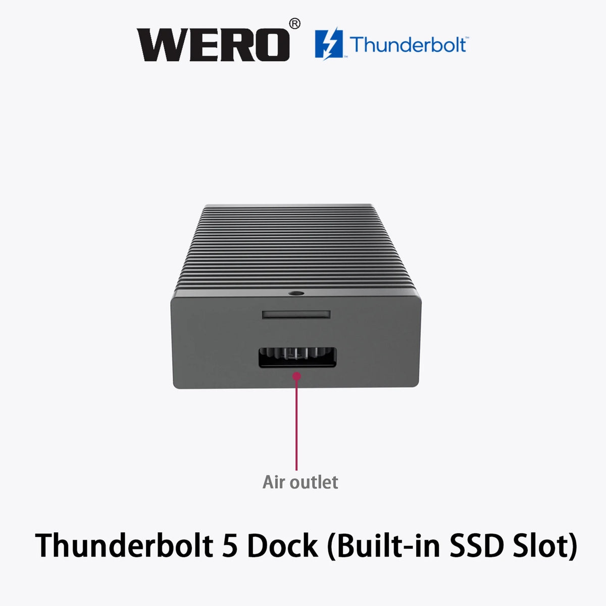 WERO Thunderbolt 5 80/120 Gbps 1M2-DOCK Docking Station(TBT5-1M2-dock)
