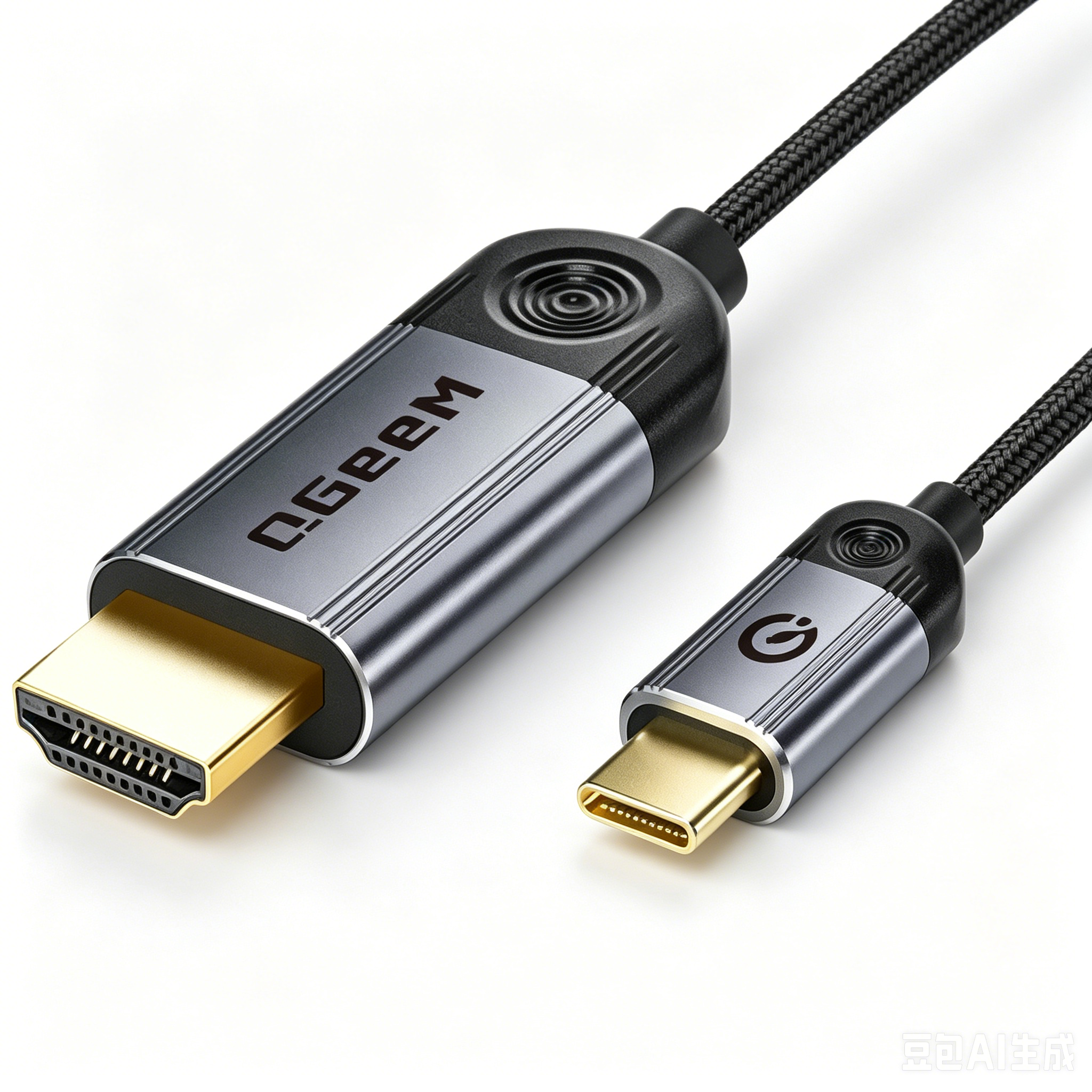 QGeeM USB C to HDMI Cable Adapter 8K@60HZ, Type C to HDMI Thunderbolt 3/4/5 Compatible for iPhone17/16/15 pro,Galaxy,MacBook Pro/air/neo,IPad pro,Surface,Dell XPS,HP,Thinkpad,Pixelbook,and More-UA11-E