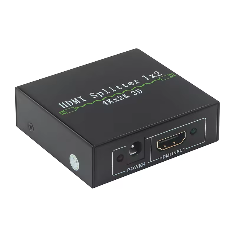 4K 1x2 HDMI Splitter1 in 2 Out, 2 Port Powered hdmi Splitters 4K@30Hz Dual Monitors Duplicate/Mirror (Not Extend) for PS4 /HDTV/Projector-HDXH2