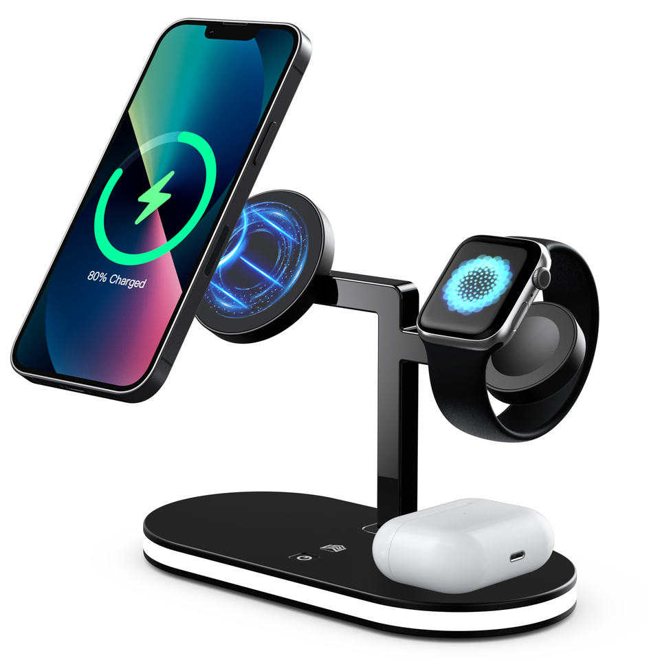 UD Charging Station,Mag-Safe Charger Stand Fast Charging,3 in 1 Charging Fast Station for Apple Devices,Wireless Charger for iPhone 16/15/14/13/12 Series,Apple Watch Series 1-9/Ultra,AirPods Pro