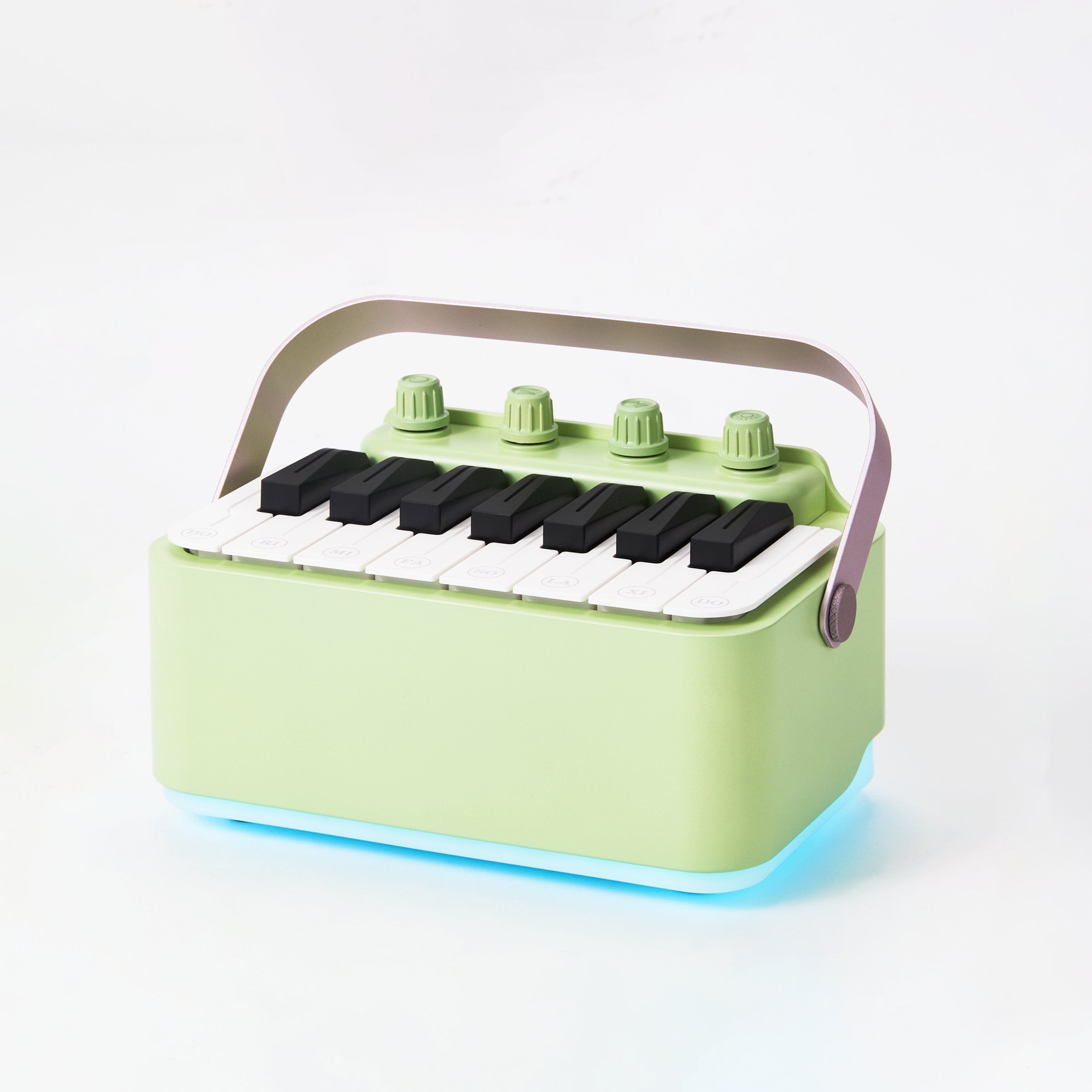 2024 Best Quality Kid's Gifts Mini Rechargeable Electronic Drum Piano Bluetooth Speaker With LED Flashing Light - QGeeM