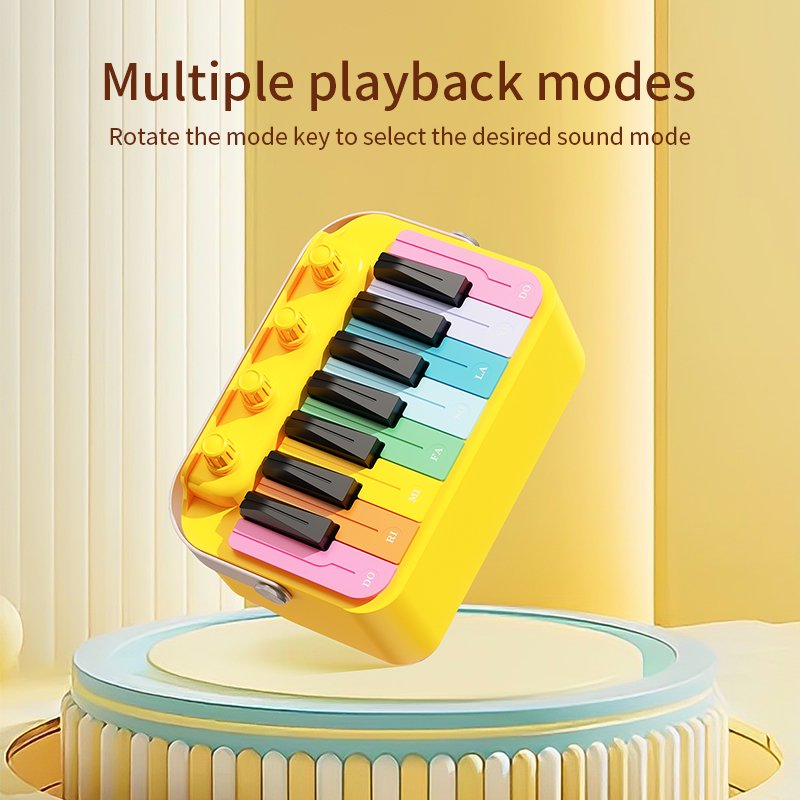 2024 Best Quality Kid's Gifts Mini Rechargeable Electronic Drum Piano Bluetooth Speaker With LED Flashing Light - QGeeM