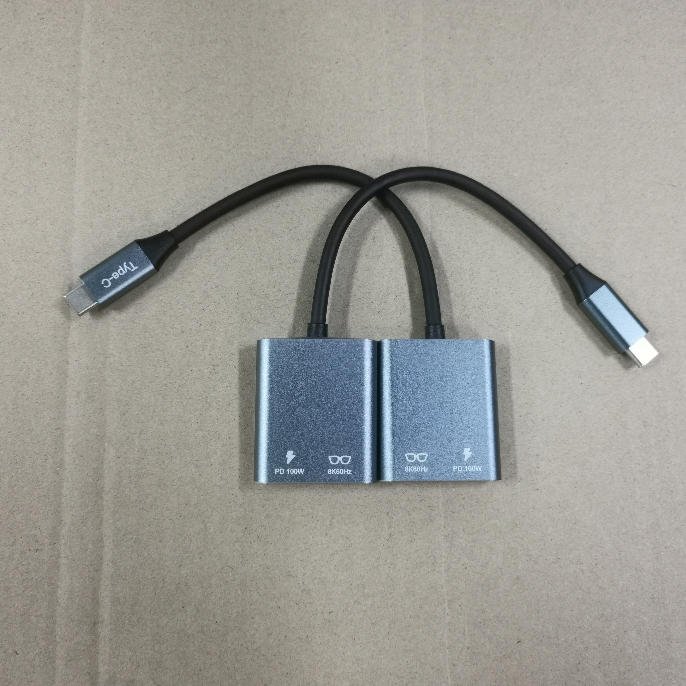 Type-C to AR Glasses and Charging Adapter, Charge and Play, 8K@60Hz 100W PD Fast Charging Compatible with Steam Deck/Switch/ROG Ally/iPhone 17/16/15/Viture/Rokid/Xreal AR Glasses-UH02-27-A
