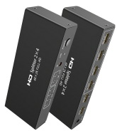 4K HDMI Switch 2 in 8 Out, Automatic HDMI Switcher Splitter with Remote Control, 3 Switching Modes, Aluminium HDMI Video Selector Box for Desktops TVs Laptops Set Top Boxes Games-XHS0208