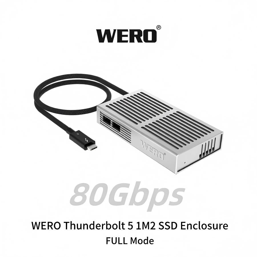 Thunderbolt 5 full mode M.2 SSD Enclosure 80Gbps/40Gbps/USB3.2 20Gbps /USB3.1 10Gbps/USB3.0 5Gbps/USB2.0 MAX Speed 7000M/s