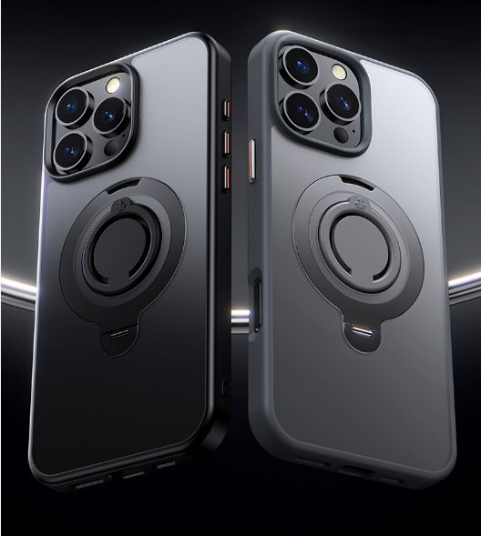 360°Spin Magnetic Stand for Samsung Galaxy S24 Ultra Case, Compatible with Magsafe, Military Grade Shockproof Slim Protective S24 Ultra Case with Kickstand & Ring Holder, Ostand Spin - QGeeM