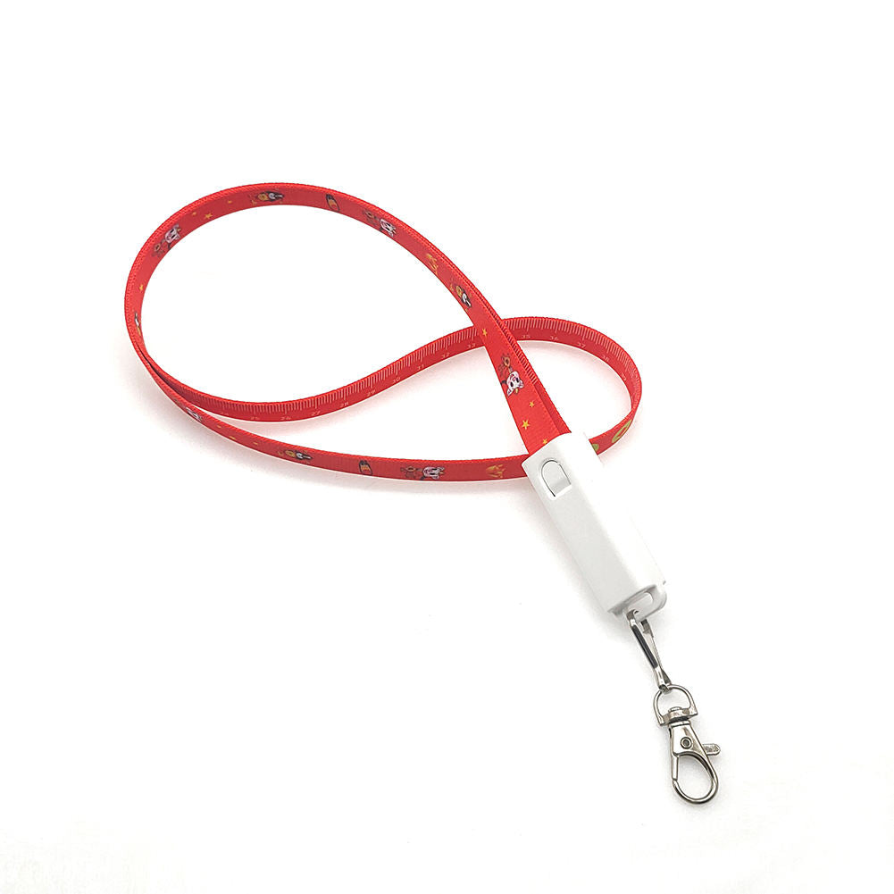 6-in-1 Fast Charging Lanyard Cable | 60W PD 3A Type-C to USB-C/Micro/Lightning | 90cm Multi-Device Charger for Huawei/iPhone/Samsung