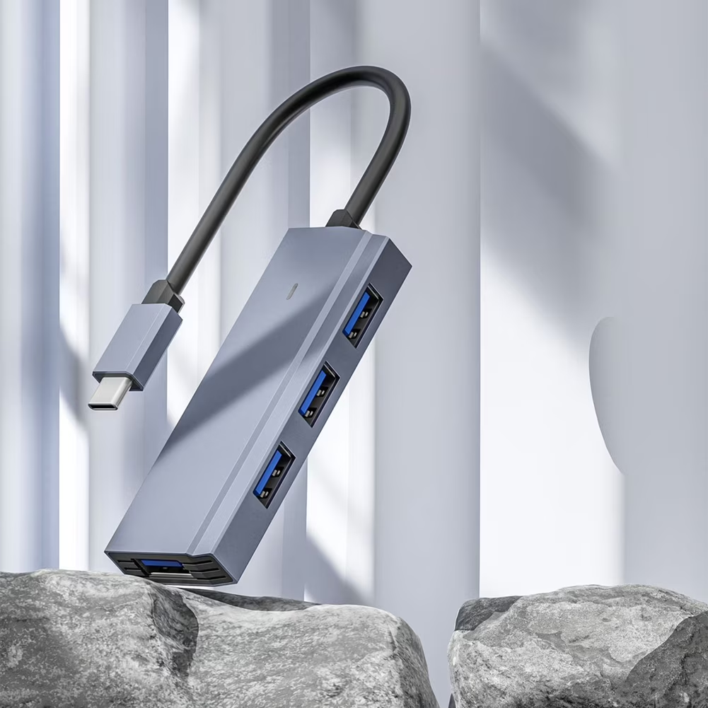 USB C Hub 4 in 1 with 4 Port USB 3.0 5Gbps High-Speed Adapter Compatible with Windows 10/8/8.1/7 / Vista / XP and Mac OS X, Linux and Chrome OS.
