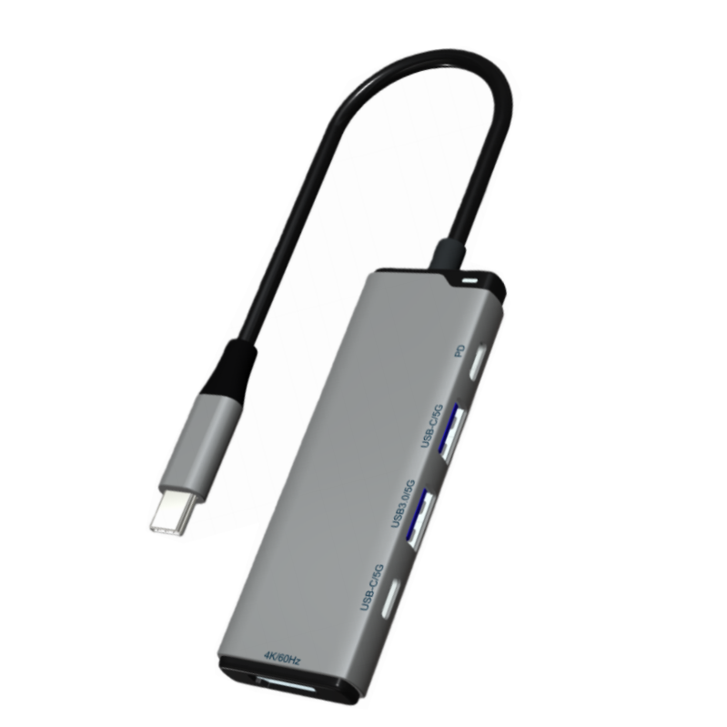 USB C 4K HDMI Hub, 7 in 1 USB C Adapter with HDMI, USB C, USB 3.0, 100W PD, SD/TF Card Reader, USB C Docking Station Compatible with Thunderbolt 3, MacBook Pro/Air, Windows-UH07-100(X067)
