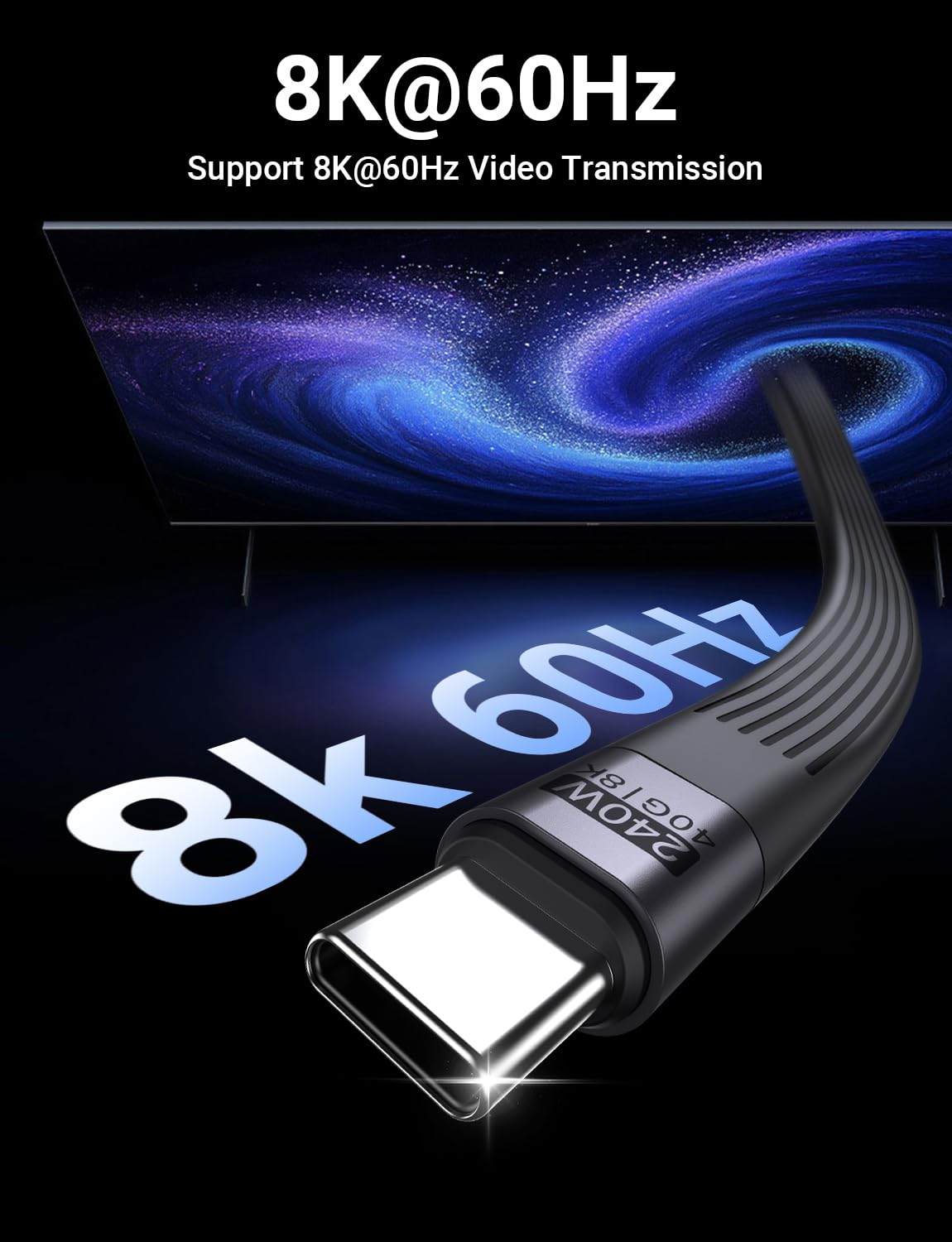 Mini Keychain USB 4 Cable,PD 3.1 240W(48V/5A) Fast Charging & 40Gbps Data Transfer Portable Type C Cord for Carabiner for Phone, Mobile Power,Laptop(13cm)