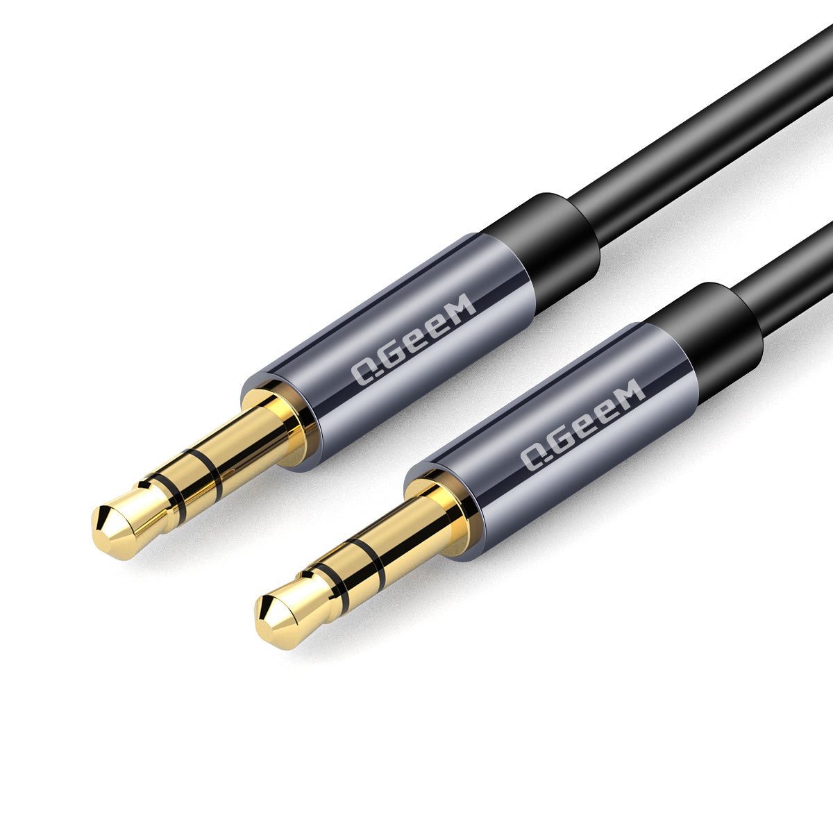 QGeeM 3.5mm Audio Cable, PVC, Male to Male, Hi-Fi Sound, Stereo, Aux Cord, for Headphones, Car, Home Stereos, Speakers, Tablets, Compatible with iPhone, iPad, iPod, Echo More