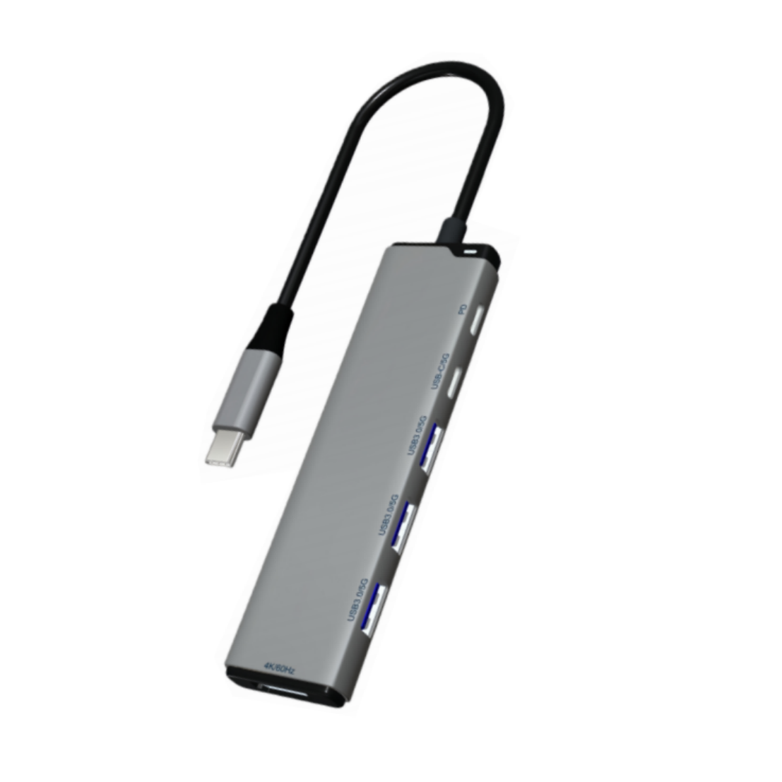USB C 4K HDMI Hub, 7 in 1 USB C Adapter with HDMI, USB C, USB 3.0, 100W PD, SD/TF Card Reader, USB C Docking Station Compatible with Thunderbolt 3, MacBook Pro/Air, Windows-UH07-100(X067)