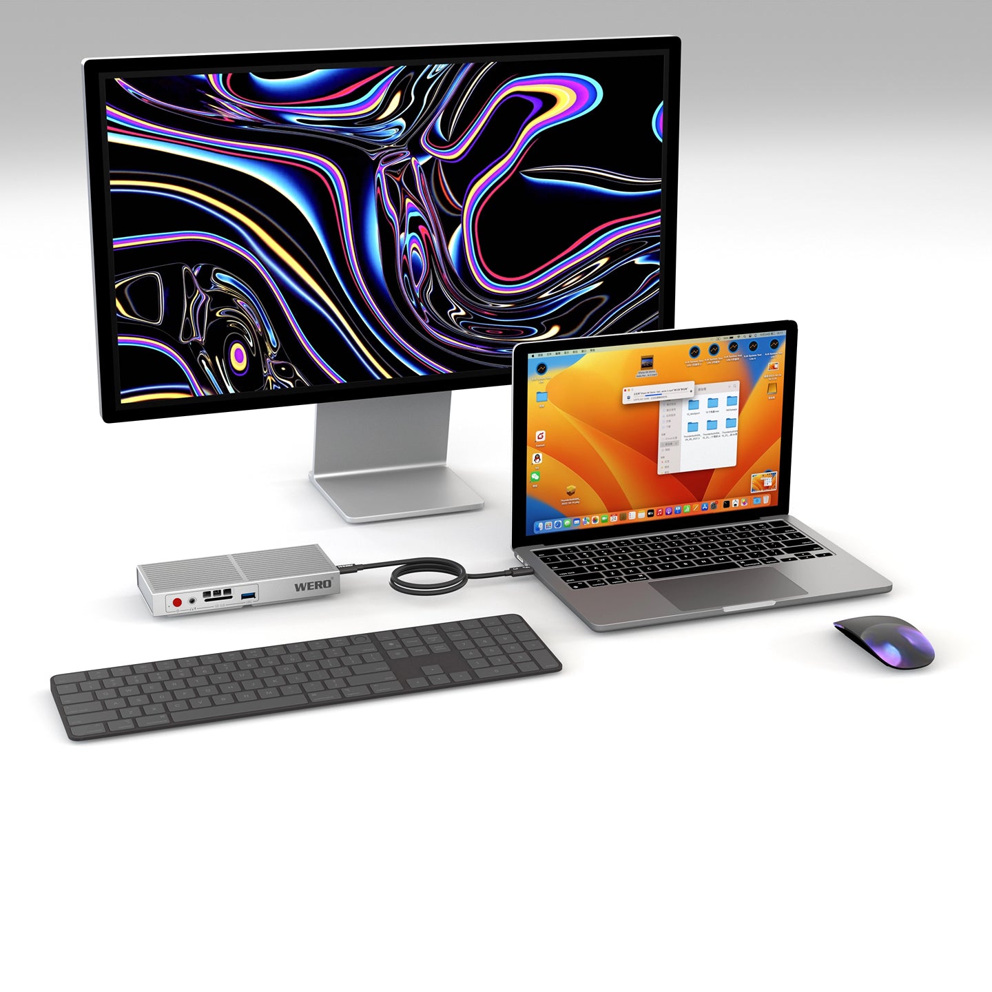 WERO Thunderbolt 3 docking station Thunderbolt 3/4/5 computer universal DP/hdmi/USB interface built-in SSD hard drive box