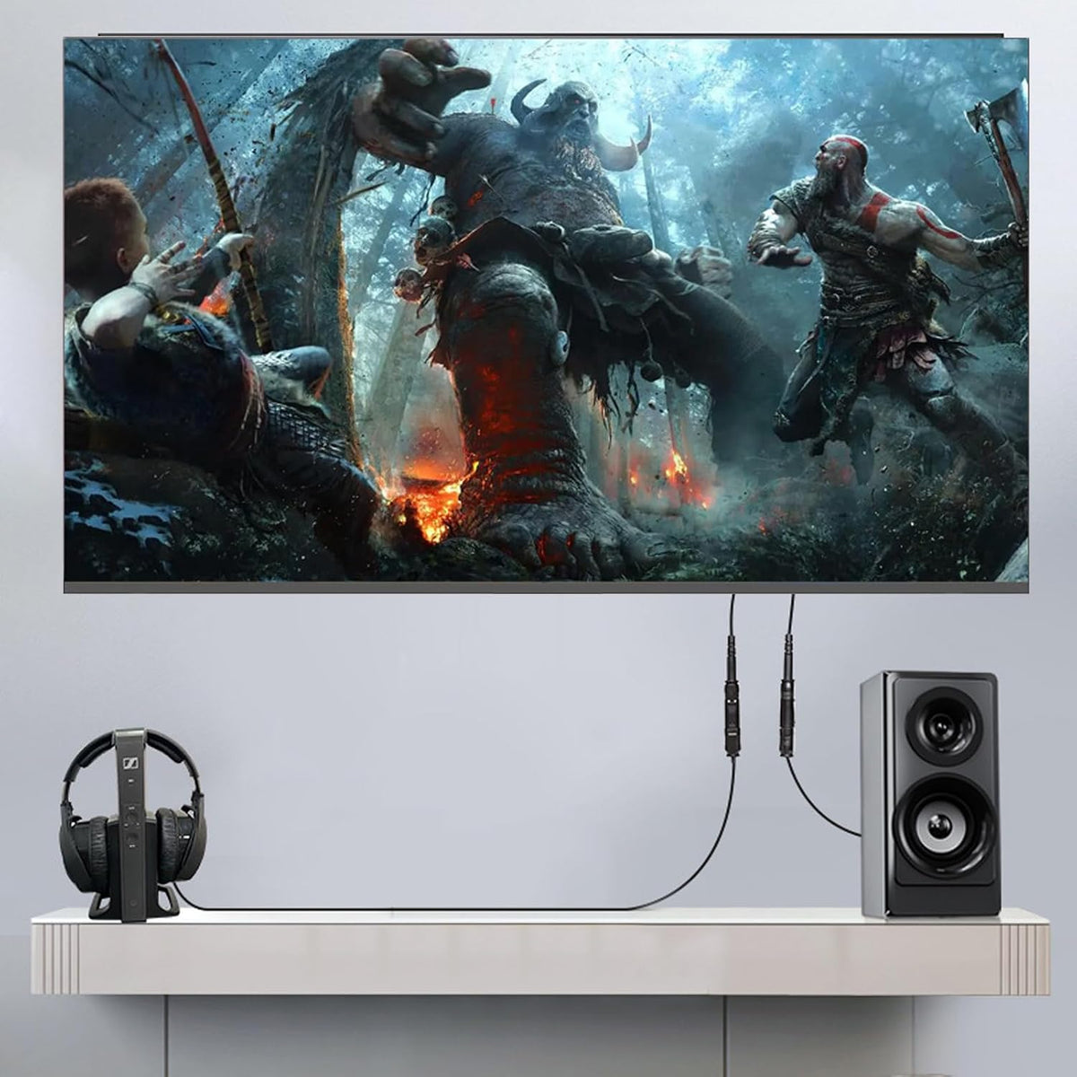 Digital Optical Audio Splitter 1 in 2 Out — For Xbox, PS3, PS4, PS5, DVD, TV Box, Home Theatre Receiver & Sound Bar-(FS-T-066)