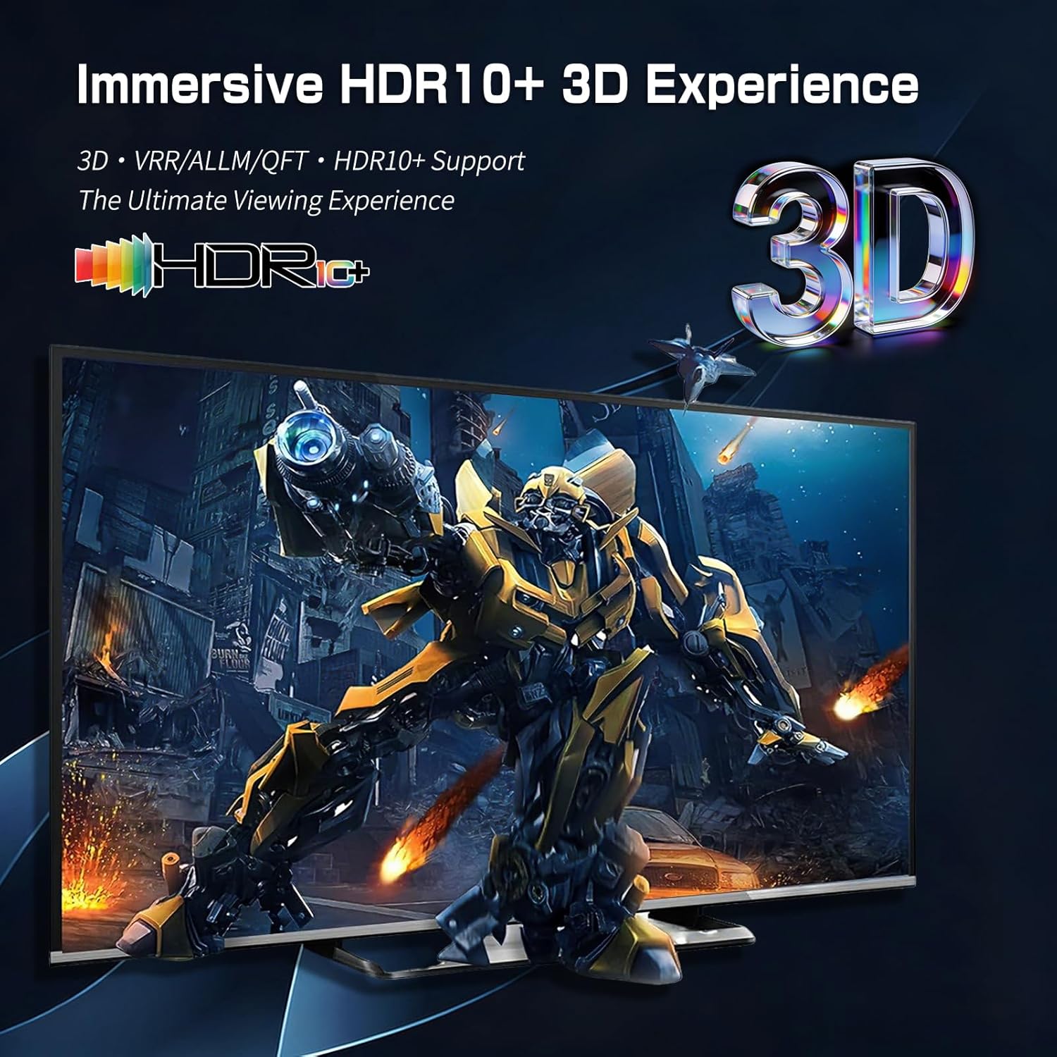 8K HDMI 2.1 Switch, HDMI 2.1 Switcher 7 In 1 Out Supports CEC 8K@60Hz, 4K@240Hz, 1080P@480Hz HDCP 2.3 HDR Dolby Atmos VRR Compatible with PS5 Xbox Blu-Ray Player with IR remote controller-EX41-A-0-BK