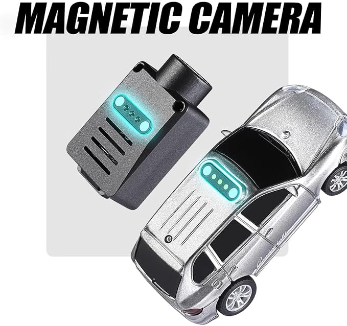 Mini RC Car with Camera, 1/64 Scale APP-Controlled Fully Proportional FPV Remote Control Racing Car with Gyro and Underbody Lighting