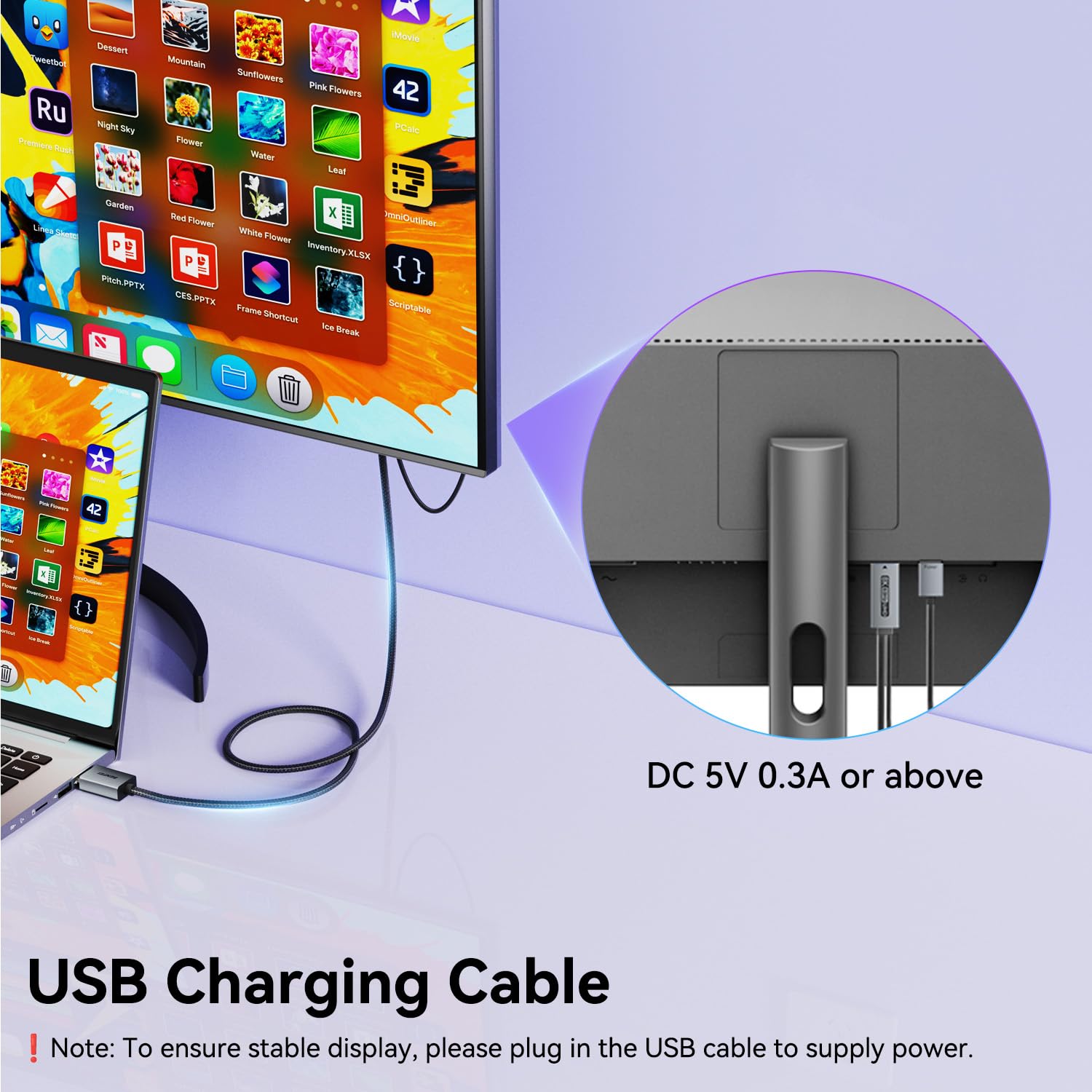 DisplayPort 1.4 to HDMI 2.1 Cable 8K@60Hz 4K@240Hz Unidirectional DP (Source) to HDMI (Display) with USB 5V/1A Power Supply Support HDR/DSC/HDCP 2.3 for AMD NVIDIA --AV12-A