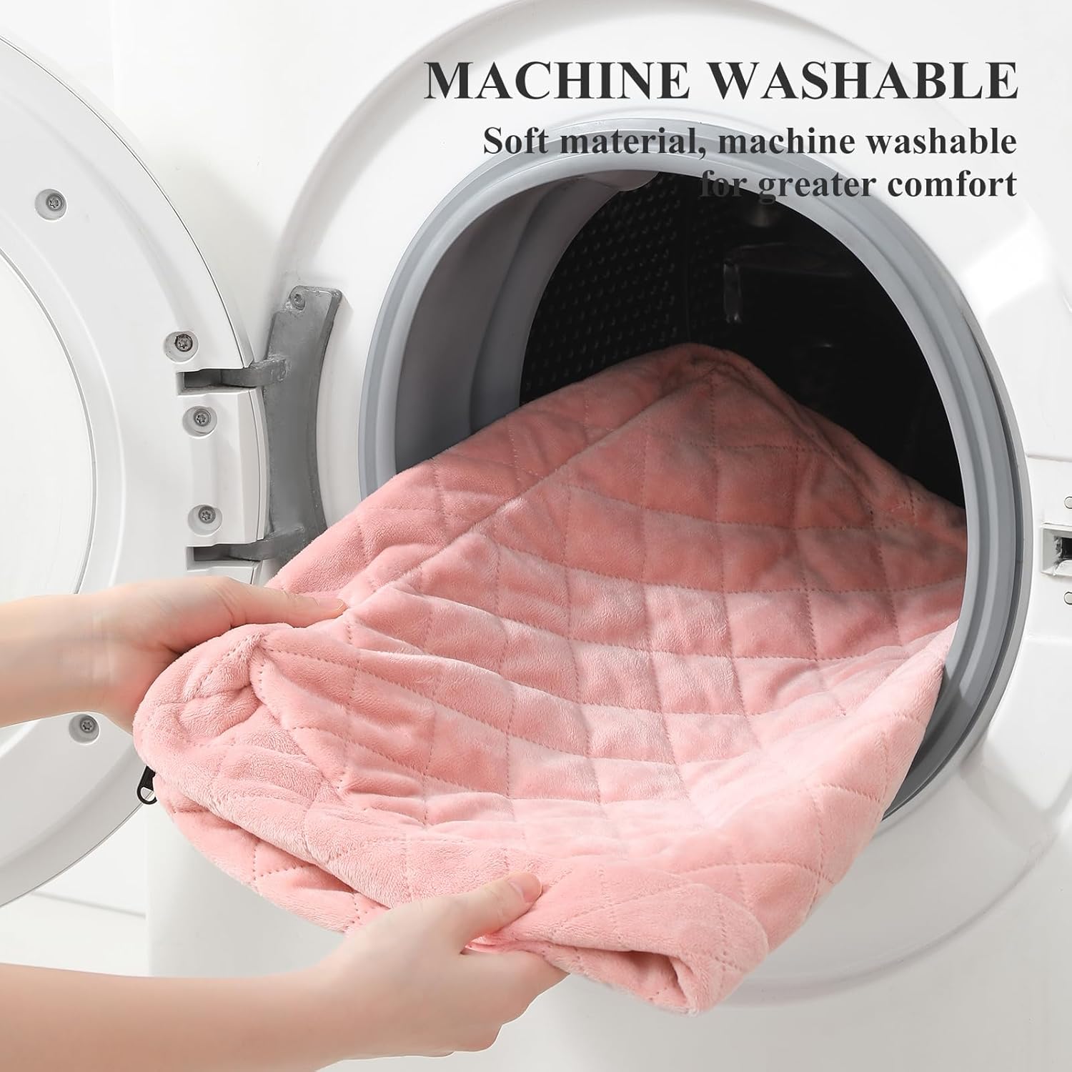 Dog Car Seat for Medium/Large Dogs,2 Clip-On Safety Leashs for 2 Small Dogs,Removable and Washable Comfy Pet Car Seat,Easy to Install and Clean (Pink, Large)