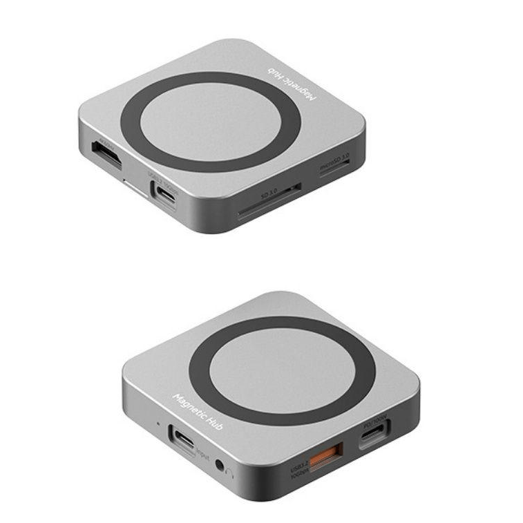 8 - IN - 1 Magnetic 2230 M.2 NVMe SSD Enclosure - 10Gbps USB - C 3.2 Gen2 to NVMe PCI - E, 100W Charger for iPhone15 Pro & MacBook - QGeeM