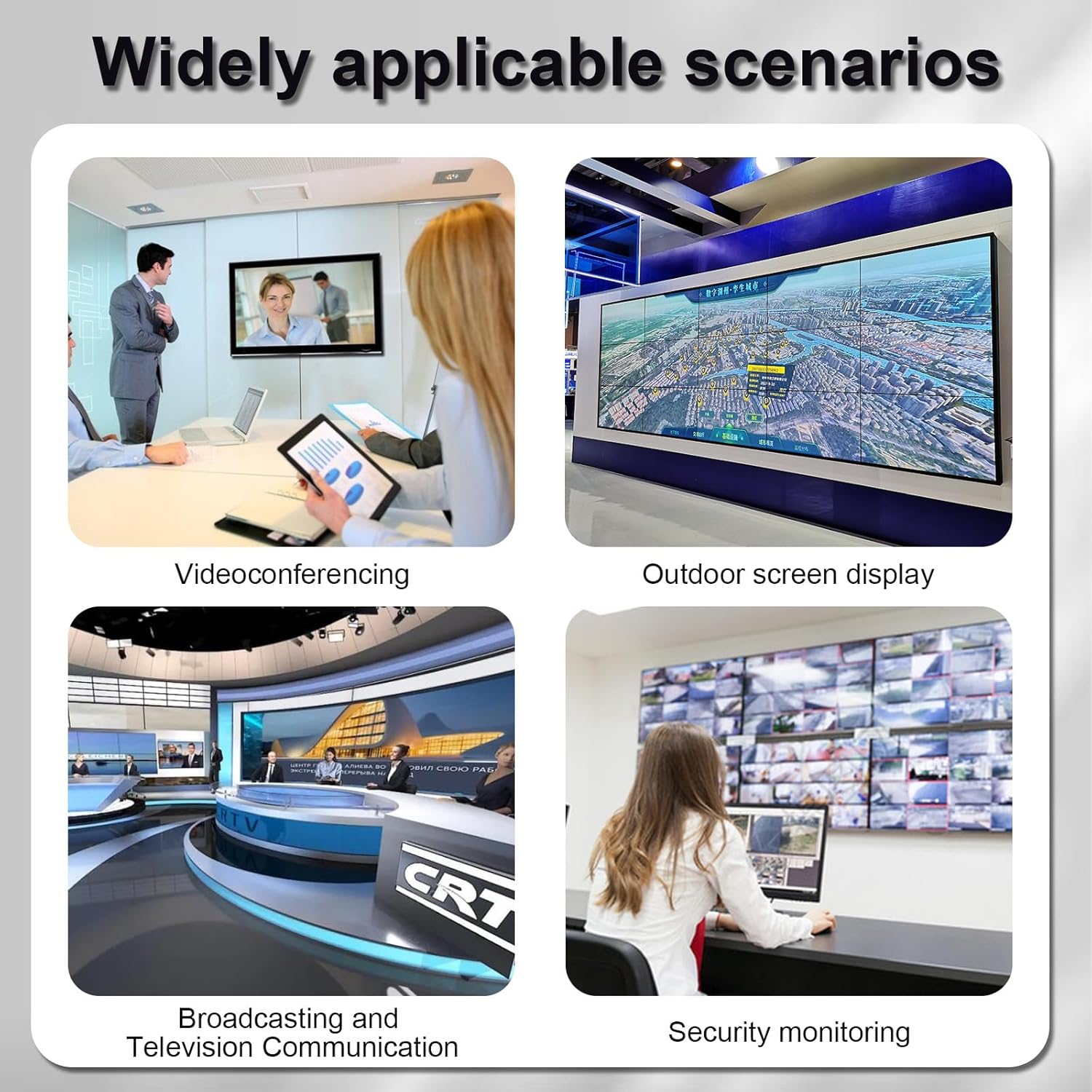 HDMl Video Wall Controller 2x2 4K@30Hz,Video Wall Processor with 11 Splicing Modes, RS232, 180°Rotate, Audio Extractor, 2x2,1x2,1x3,1x4,2x1,3x1x4x1, 1 HDMI Input and 4 HDMI Outputs