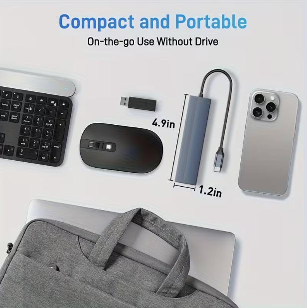 5-in-1 USB-C Hub, PD100W,Dual 10Gbps USB-A 3.2 Data Ports, Dual 10Gbps USB-C 3.2 Data Ports, PD 100W Charging Port, Aluminum Alloy Stripe Design Compact and Portable compatible with Windows, Mac OS, and Android systems.-UH05-0001