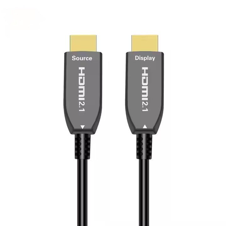 8K@60Hz HDMI 2.1 Fiber Optic Cable - 48Gbps Ultra High - Speed, Gold - Plated, Braided Shielding for PS5/Xbox/Projectors - QGeeM