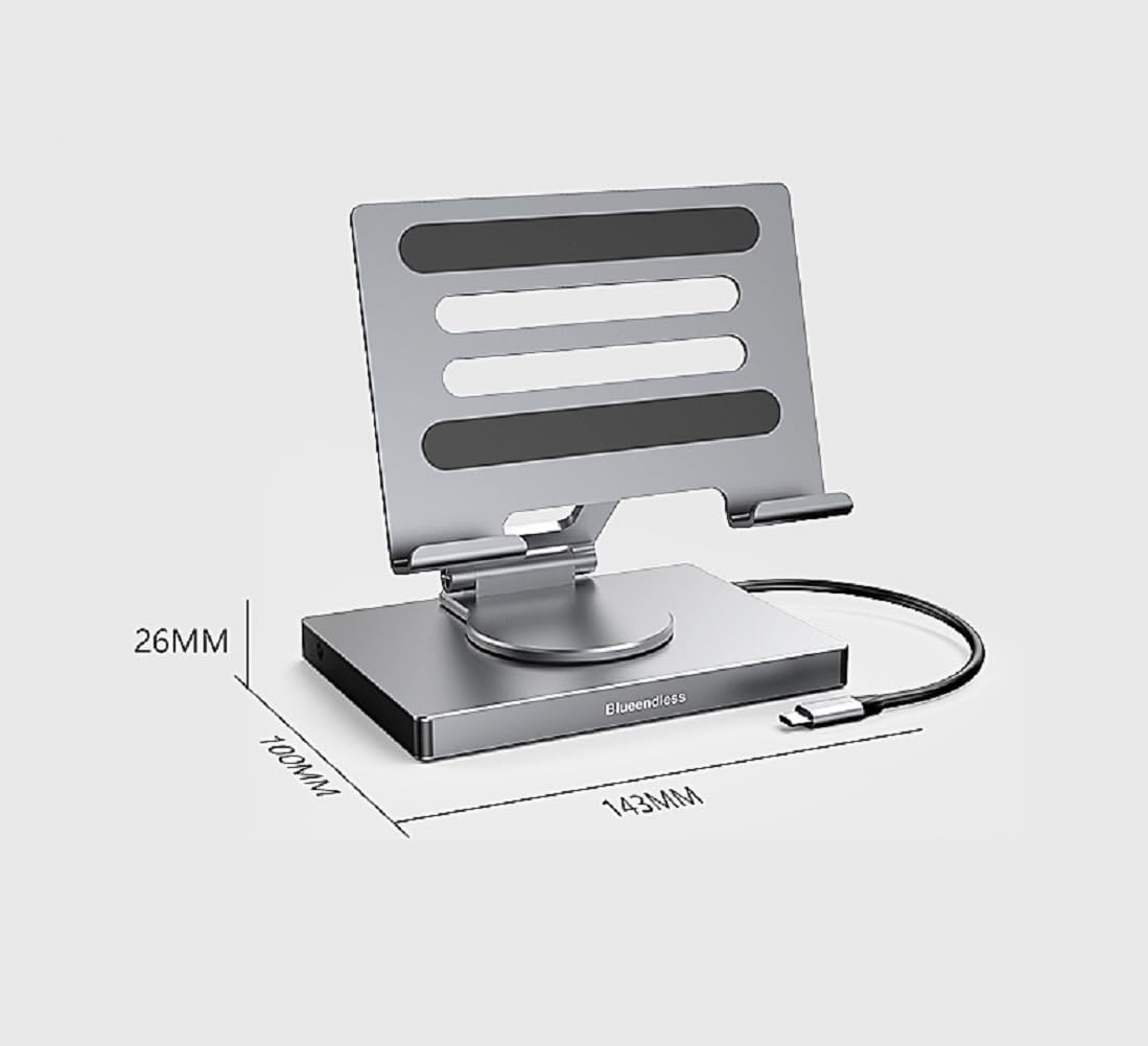 9 in 1 Type - c Hub USB Docking Station Laptop Stand Multiport 3.0 TF Card Slot 4k60hz HDMI - QGeeM