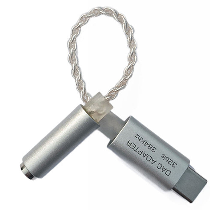 Type-C to 3.5mm Audio Adapter, Hi-Fi DAC Hi-Res Digital Decoder Earphone Amplifier 32Bit 384kHz Type-C to AUX Jack Dongle with ALC5686 Chip, Metal Housing Braided Cable for Headphones, Speakers, Phones Laptops