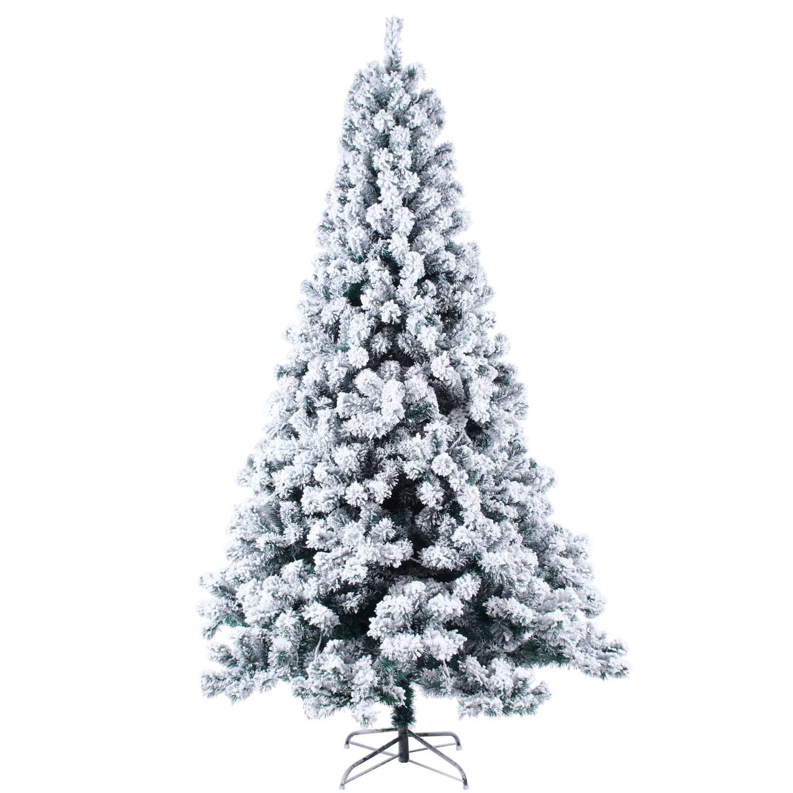 6FT Artificial Snow Flocked Christmas Tree - Pre-Lit with 8 Lighting Modes & 928 Realistic Branches | Easy Setup | Holiday Decor | Stand Included