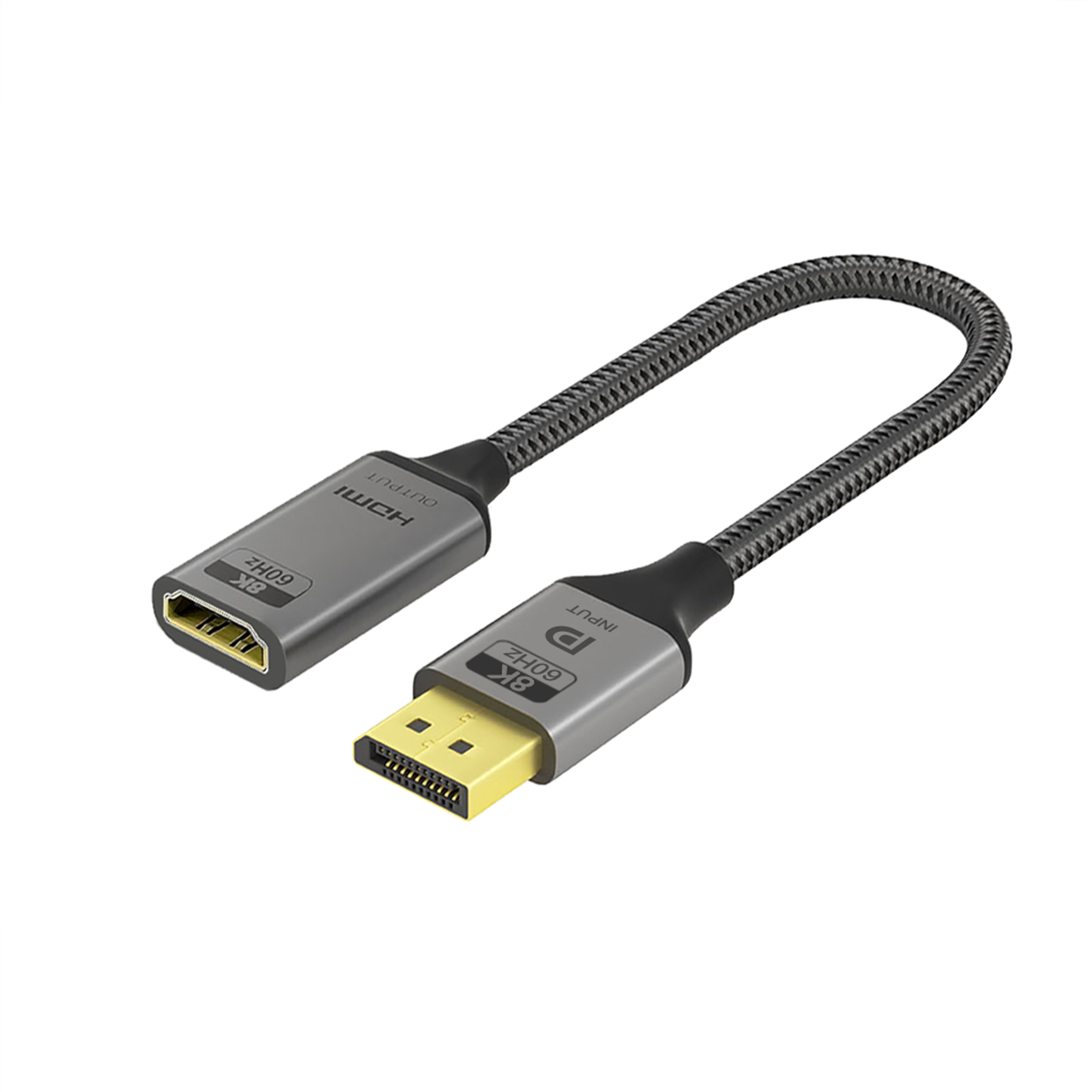 4K@60Hz Display Port to HDMI Adapter, Uni-Directional Display Port Computer to HDMI,Plug & Play Converter with Audio & Video Sync for HDTV/Monitor/Projector/PC--AV54