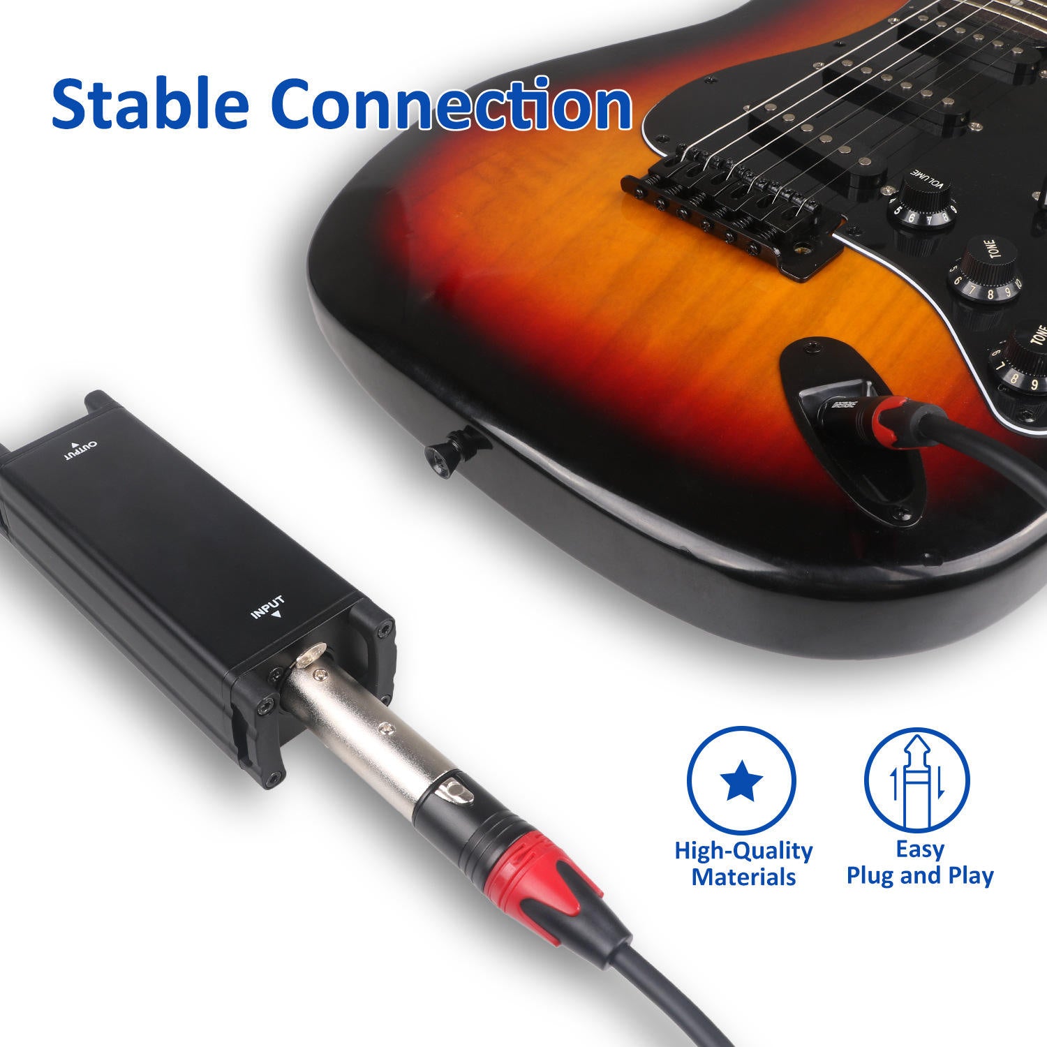 TRS 1/4 Inch 6.35mm to XLR Female Balanced Interconnect Audio Cable, 3Pin XLR to Quarter Inch Mic Cable for Microphone, Mixer, Guitar, AMP, Speakers - AU20-A
