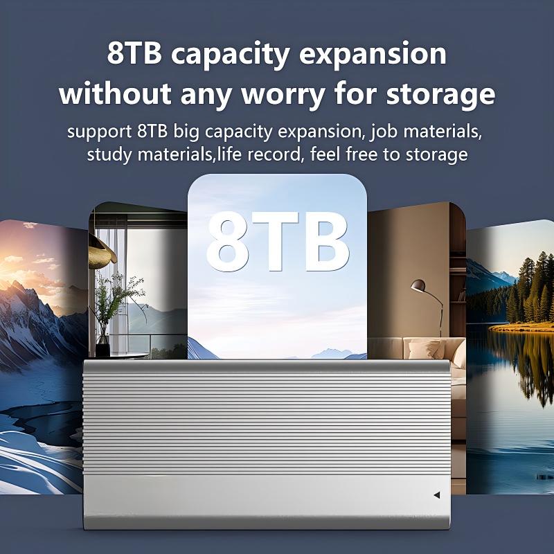 USB 4 SSD Enclosure 40Gbps M.2 NVMe with USB C Cable & Cooling Fan, Aluminum Casing, B+M/M Key 2230/2242/2260/2280 for Thunderbolt 5/4/3 MacBook iPad Pro Mac mini M4 iPhone 17/16/15/14-M280U4C