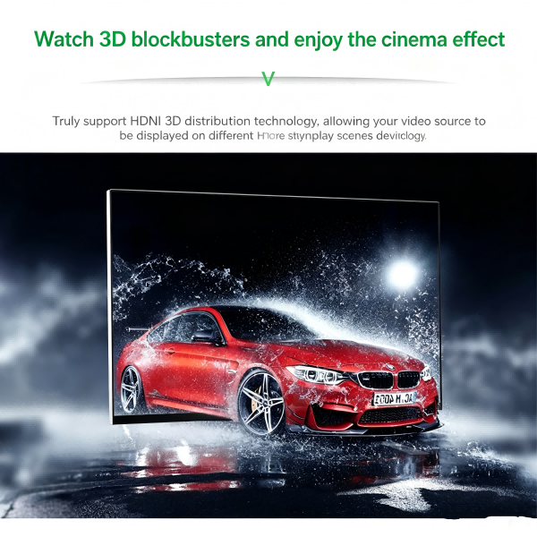 4K 1x2 HDMI Splitter1 in 2 Out, 2 Port Powered hdmi Splitters 4K@30Hz Dual Monitors Duplicate/Mirror (Not Extend) for PS4 /HDTV/Projector-HDXH2