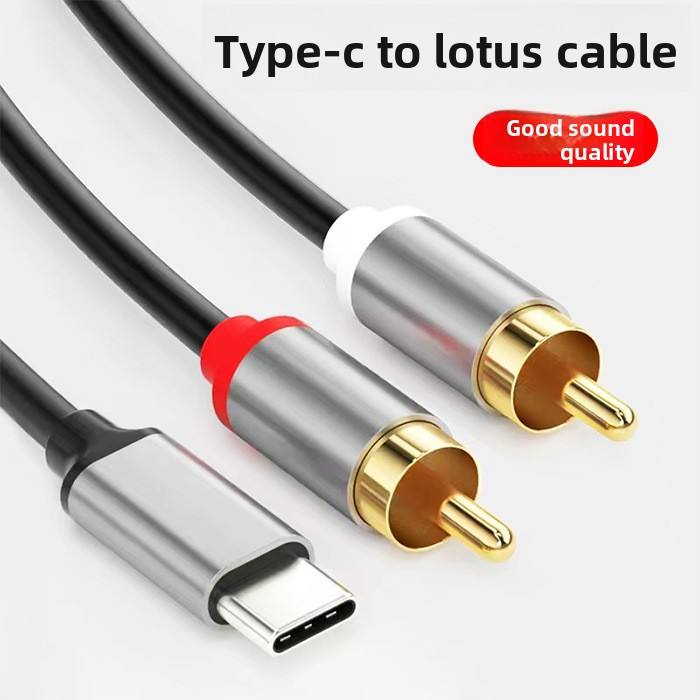 USB C to 2 Male RCA Audio Cable 16-bit/48 kHz Y Splitter Cord RCA Adapter for iPad,Phone,Laptop,Stereo Audio for Home Theater Amplifier,TV,Speaker,DVD,Car Stereo,VCR,Soundbar